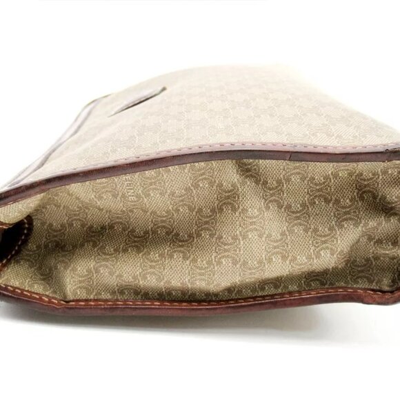 CELINE Clutch Bag Macadam Beige PVC Leather Used Authentic C3698 - Picture 4 of 7